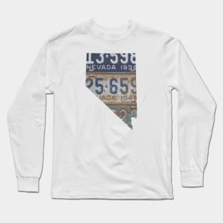 Vintage Nevada License Plates Long Sleeve T-Shirt